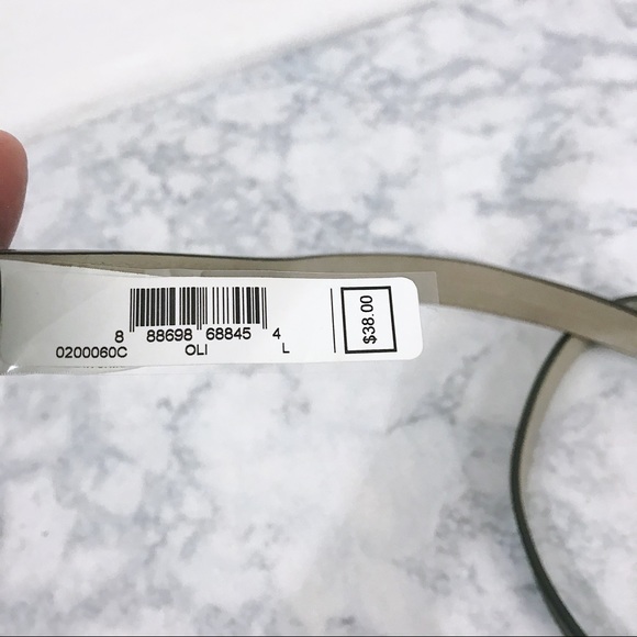 Jones New York Faux Leather Olive Studded Belt - Picture 5 of 8